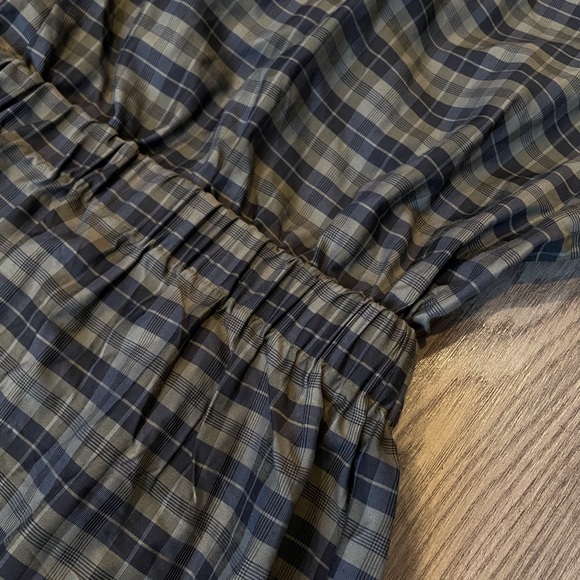 NWT H&M model-blend dress khaki green plaid - Picture 13 of 16